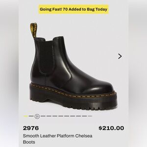 dr martens smooth leather platform chelsea boots